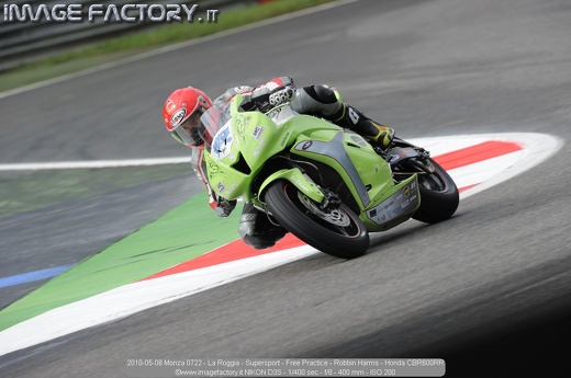 2010-05-08 Monza 0722 - La Roggia - Supersport - Free Practice - Robbin Harms - Honda CBR600RR